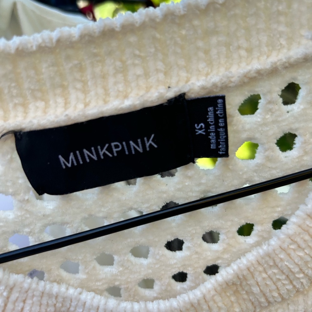 MINK PINK Crochet Striped Knit Top - Picture 2 of 5